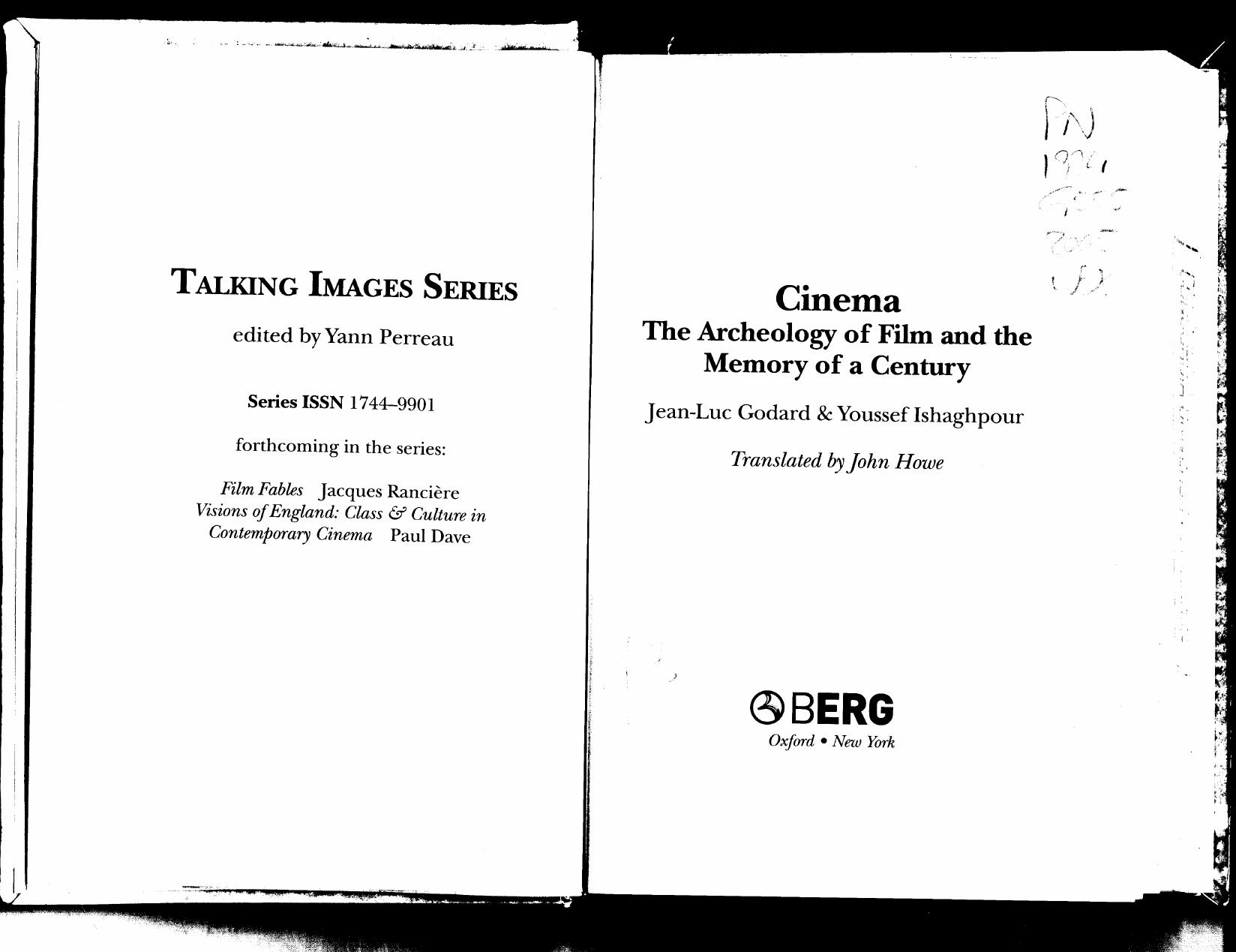 Cinema The Archaeology of Film and the Memory of A Century (Talking Images Series)